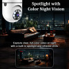 IFITech HD WiFi Home Security Smart CCTV Camera | 360 degree Indoor Bulb Cam | 256GB SD Card Support (Not Included) | Perfect for Home, Office