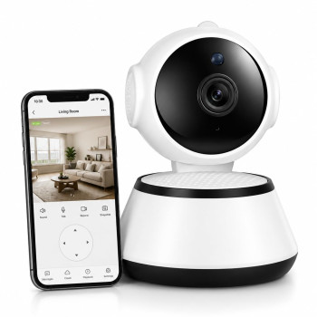 4MP Indoor WiFi Security Smart CCTV Robot Camera | 1080P HD | 360 degree Pan Tilt | Color Night Vision | Motion Detection | Two-Way Audio | Mobile App V380 Pro