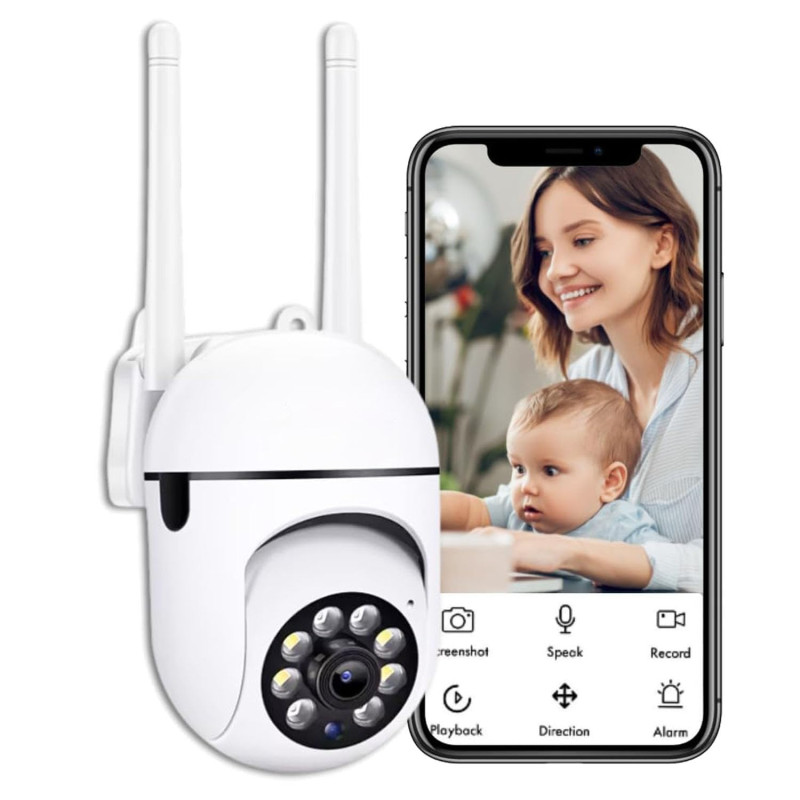 4MP Indoor WiFi Security Smart CCTV Robot Camera | 1080P HD | 360 degree Pan Tilt | Color Night Vision | Motion Detection | Two-Way Audio | Mobile App V380 Pro