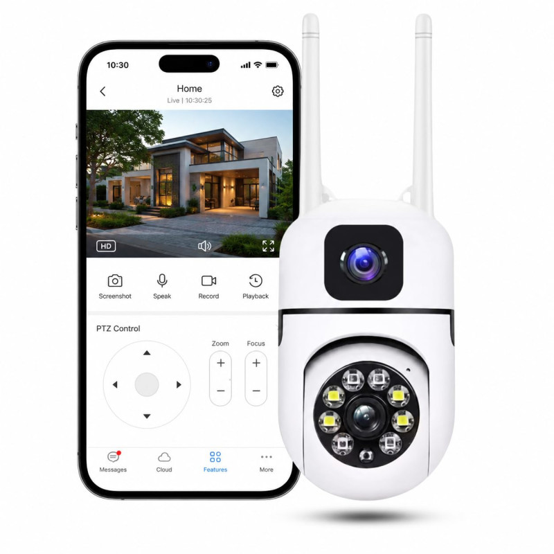 4MP Indoor WiFi Security Smart CCTV Robot Camera | 1080P HD | 360 degree Pan Tilt | Color Night Vision | Motion Detection | Two-Way Audio | Mobile App V380 Pro