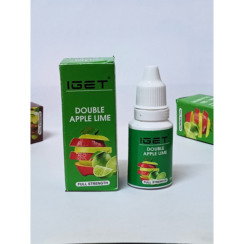 Iget E-liquid Double Apple Lime Flavour | 4mg Nic Salt | E-Cigarette Vape Flavor | E-Juice