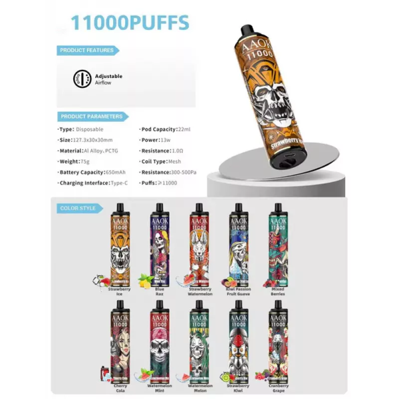 Aaok 11000 Puffs Disposable Vape | Rechargeable Hookah - Marketmix.in Aaok 11000 Puffs Disposable Vape | electronic cigarette in india