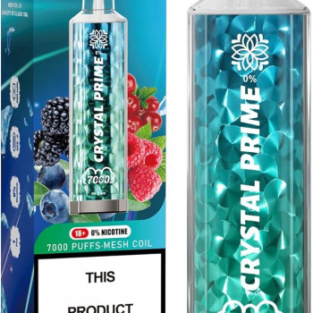 Crystal Prime Disposable Vape 7000 Puff | 3D Rechargeable Starter Pod | E-Cigarette
