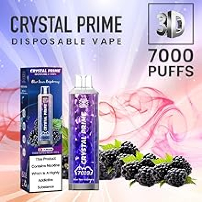 Crystal Prime 7000 Puff Disposable Pod | 3D Vape Rechargeable E-Cigarette