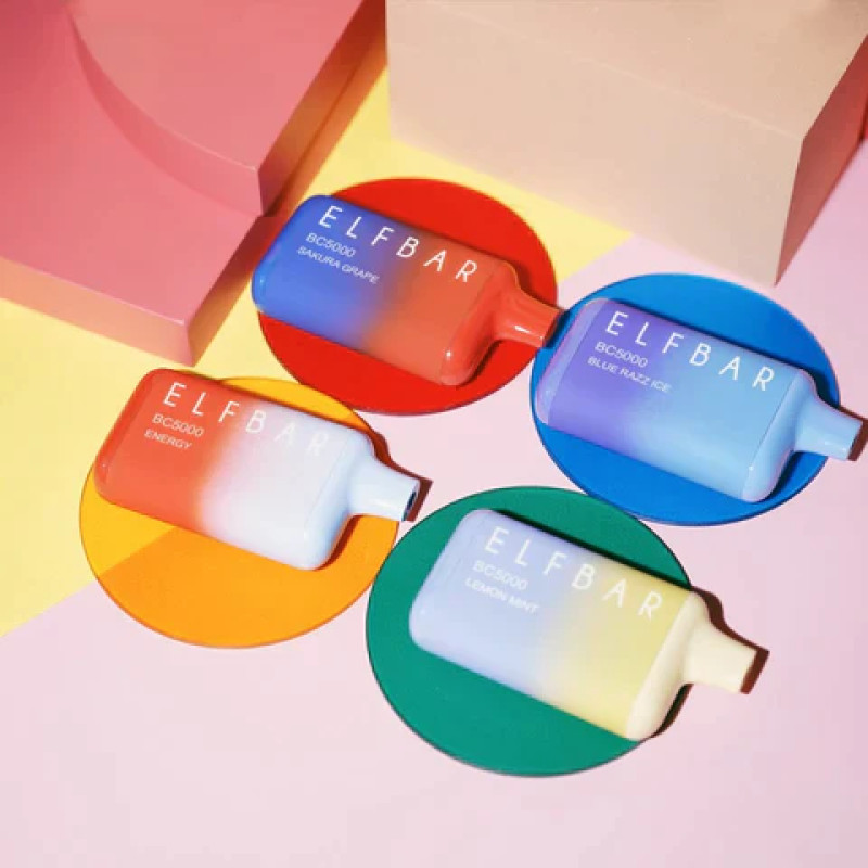 ELF BAR Disposable Vape | BC-5000 Puff Vaporizer Pod | E-cigarettes | Vapes & Electronics Hookah