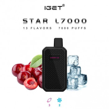 IGet Star 7000 Puffs Disposable Vape | Cherry ice | POD Device | 50mg Salt Nicotine (5%)