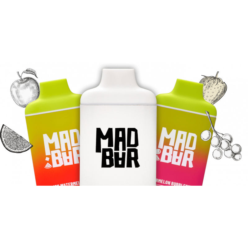 Mad Bar Premium Disposable Vape | 6000 Puffs 5% Nicotine Mad Bar Premium Disposable Vape | 6000 Puffs 5% Nicotine