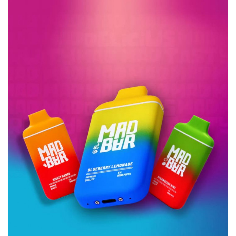 Mad Bar Premium Disposable Vape | 6000 Puffs 5% Nicotine Mad Bar Premium Disposable Vape | 6000 Puffs 5% Nicotine