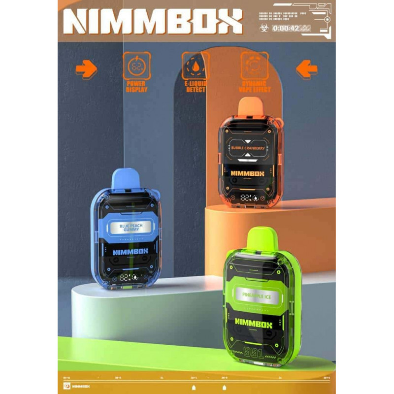 Nimmbox Disposable Vape | 8500 Puffs 5% Nicotine Rechargeable Nimmbox Disposable Vape | 8500 Puffs 5% Nicotine Rechargeable