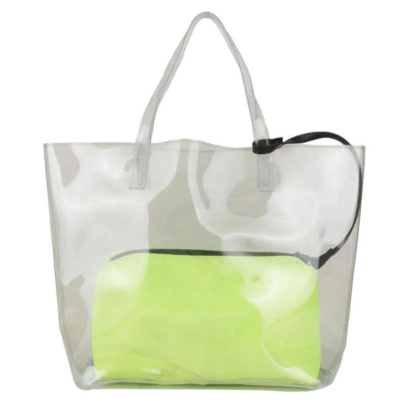 Antin Transparent Handbag | Shoulder/Tote Bag | Neon Nylon Clutch