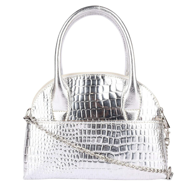 Antin Silver Croco Texture Handbag | Sling/Shoulder Bag