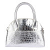 Antin Silver Croco Texture Handbag | Sling/Shoulder Bag