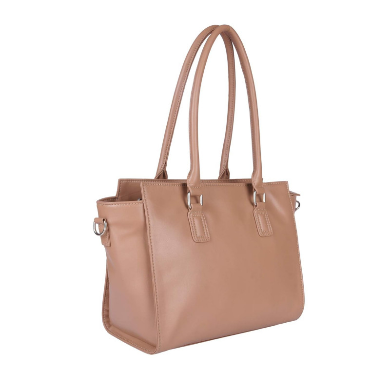 Antin PU Handbag | Faux Leather | 5 Pockets (Fawn)