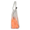 Antin Transparent Tote bag | Shoulder Bag with Orange Neon Clutch