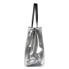 Antin Silver Metallic Faux Leather Shoulder Bags | Tote / Sling Bag