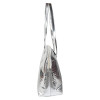 Antin Silver Faux Leather Tote Bag | Animal Print front pocket Handbag
