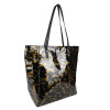 Antin Faux Leather Tote Bags Wear as Shoulder & Handbag - Black-Gold