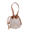 Antin Faux Leather Bucket Sling Bag | Handbag (White/Black)