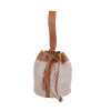 Antin Faux Leather Bucket Sling Bag | Handbag (White/Black)