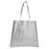 Antin Silver Shimmer Tote Bag for Women & Girls