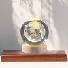 NEEVA CRAFT 3D Moon Astronaut Crystal Ball Night Light with Wooden Base - LED USB Table Lamp for Kids, Teens, and Home Decor(Astronut) NEEVA CRAFT 3D Moon Astronaut Crystal Ball Night Light with Wooden Base - LED USB Table Lamp for Kids, Teens, and Home Decor(Astronut)