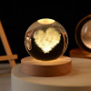 NEEVA CRAFT 3D Moon Astronaut Crystal Ball Night Light with Wooden Base - LED USB Table Lamp for Kids, Teens, and Home Decor(Astronut) NEEVA CRAFT 3D Moon Astronaut Crystal Ball Night Light with Wooden Base - LED USB Table Lamp for Kids, Teens, and Home Decor(Astronut)