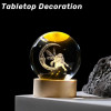NEEVA CRAFT 3D Moon Astronaut Crystal Ball Night Light with Wooden Base - LED USB Table Lamp for Kids, Teens, and Home Decor(Astronut) NEEVA CRAFT 3D Moon Astronaut Crystal Ball Night Light with Wooden Base - LED USB Table Lamp for Kids, Teens, and Home Decor(Astronut)
