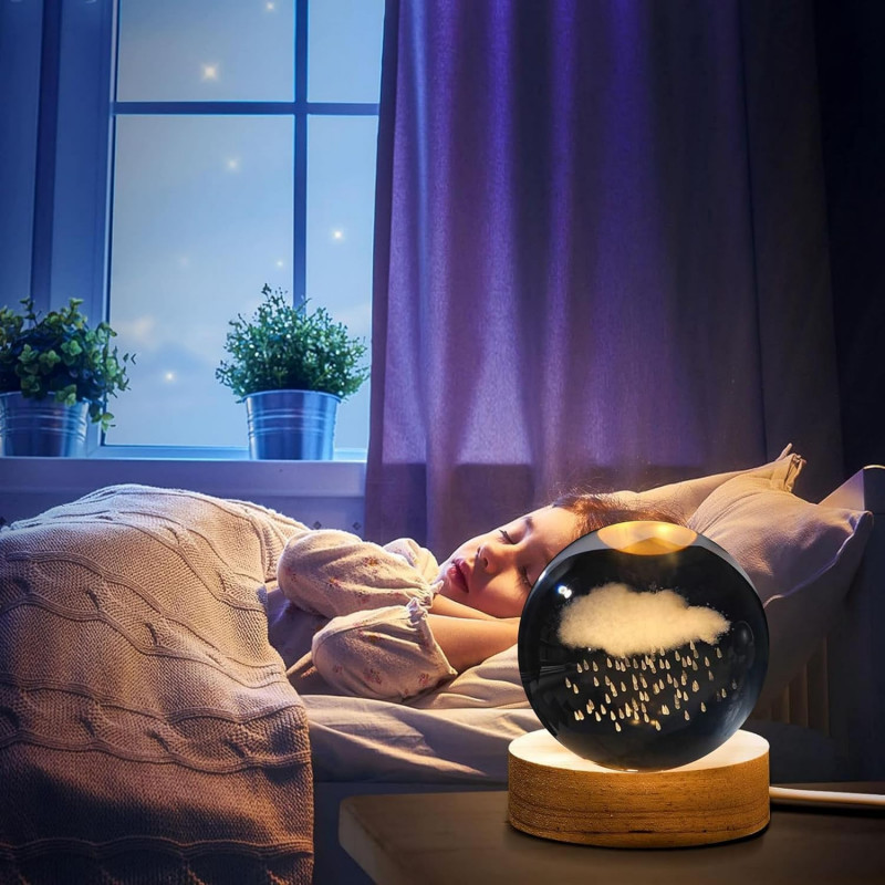 NEEVA CRAFT 3D Moon Astronaut Crystal Ball Night Light with Wooden Base - LED USB Table Lamp for Kids, Teens, and Home Decor(Astronut) NEEVA CRAFT 3D Moon Astronaut Crystal Ball Night Light with Wooden Base - LED USB Table Lamp for Kids, Teens, and Home Decor(Astronut)
