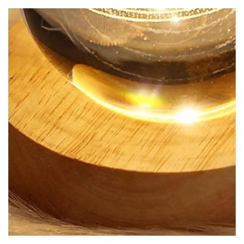 NEEVA CRAFT 3D Moon Astronaut Crystal Ball Night Light with Wooden Base - LED USB Table Lamp for Kids, Teens, and Home Decor(Astronut) NEEVA CRAFT 3D Moon Astronaut Crystal Ball Night Light with Wooden Base - LED USB Table Lamp for Kids, Teens, and Home Decor(Astronut)