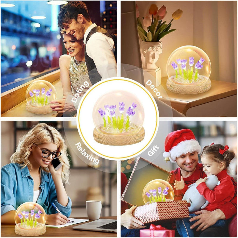 NEEVA CRAFT 3D Moon Astronaut Crystal Ball Night Light with Wooden Base - LED USB Table Lamp for Kids, Teens, and Home Decor(Astronut) NEEVA CRAFT 3D Moon Astronaut Crystal Ball Night Light with Wooden Base - LED USB Table Lamp for Kids, Teens, and Home Decor(Astronut)