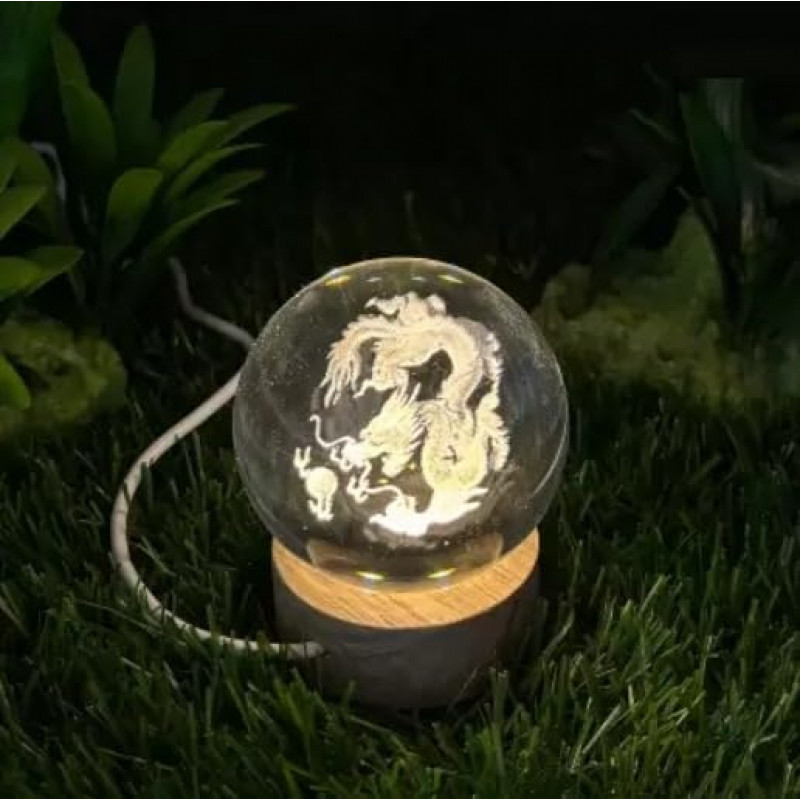 NEEVA CRAFT 3D Moon Astronaut Crystal Ball Night Light with Wooden Base - LED USB Table Lamp for Kids, Teens, and Home Decor(Astronut) NEEVA CRAFT 3D Moon Astronaut Crystal Ball Night Light with Wooden Base - LED USB Table Lamp for Kids, Teens, and Home Decor(Astronut)
