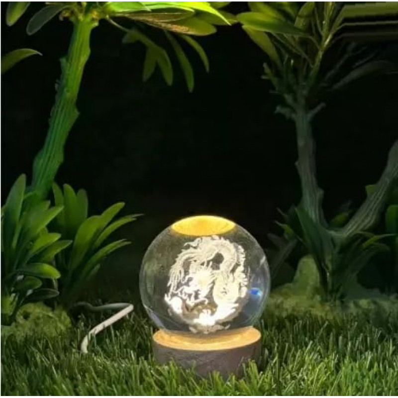 NEEVA CRAFT 3D Moon Astronaut Crystal Ball Night Light with Wooden Base - LED USB Table Lamp for Kids, Teens, and Home Decor(Astronut) NEEVA CRAFT 3D Moon Astronaut Crystal Ball Night Light with Wooden Base - LED USB Table Lamp for Kids, Teens, and Home Decor(Astronut)