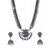 Traditional Silver Oxidised Necklace Jewellery Set for Women and Girls