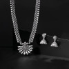 Traditional Silver Oxidised Necklace Jewellery Set for Women and Girls