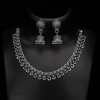 Oxidized German Silver Necklace with Earring for Women and Girls