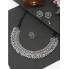 Oxidised Silver Tradtional Necklace Jewellery Set with Earrings , Rings and Nose Clip