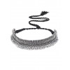 Oxidised Silver Tradtional Necklace Jewellery Set with Earrings , Rings and Nose Clip