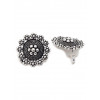 Oxidised Silver Tradtional Necklace Jewellery Set with Earrings , Rings and Nose Clip