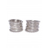 Silver Plated Afghani Tribal Necklace Jewellery set with Earrings and Bangles Combo