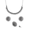 German Silver Oxidised Jewellery Set | Traditional Threaded Choker Necklace for Women