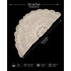 Handmade Crochet Lace Round Table Mat Placement (24 Inch, Cream)