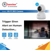 Trueview 3MP WiFi Robot Security Camera | 360° Pan Tilt | All-Time Color Night Vision | AI Auto Tracking & 2-Way Audio | Alexa Compatible | Supports 256GB Memory Card | STQC Certified for Privacy