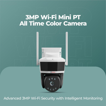 Trueview 3MP Wi-Fi CCTV Camera with Alexa | Pan-tilt | All Time Colour 360 degree Pan Tilt | Human Alert | 2-Way Audio | Supports 256 GB & Cloud | T18290S - STQC Approved