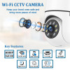 IFITech 1080p Full HD Smart Wi-Fi CCTV Home Security Camera | Indoor 360° Smart CCTV Camera | Bulb Camera | 256GB SD Card Support (Not Included) | Perfect for Home, Office Monitoring [2026 Model]