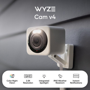 2K HD Wi-Fi Smart Home Security Camera for Indoor/Outdoor | Pet/Baby Monitor | Motion Activated Spotlight/Siren | 2-Way Audio | Color Night Vision | Local/Cloud Storage | Wired