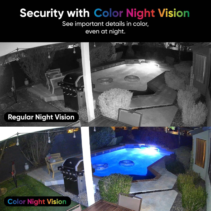 2K HD WiFi Smart Home Security Camera | 2-Way Audio | Color Night Vision