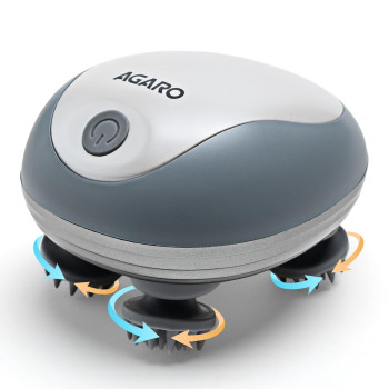 AGARO Rechargeable Scalp Massager | Portable Electric Head Kneading Massager | 3 Speed Modes | IPX7 Waterproof, Head Scratcher - SM3675
