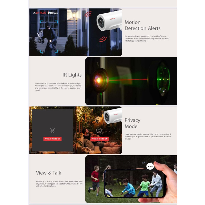 CP PLUS CP-V48A 4MP Quad HD WiFi Camera | Color Night Vision