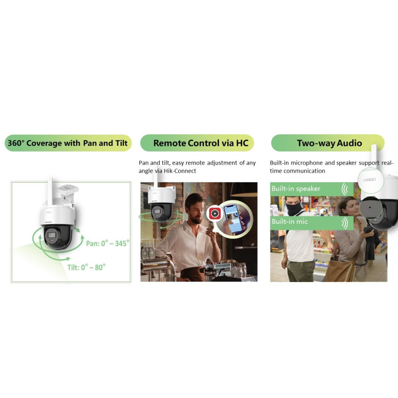 HIKVISION 4MP 4G Hybrid CCTV Camera | Smart Pan/Tilt | 2 Way Audio