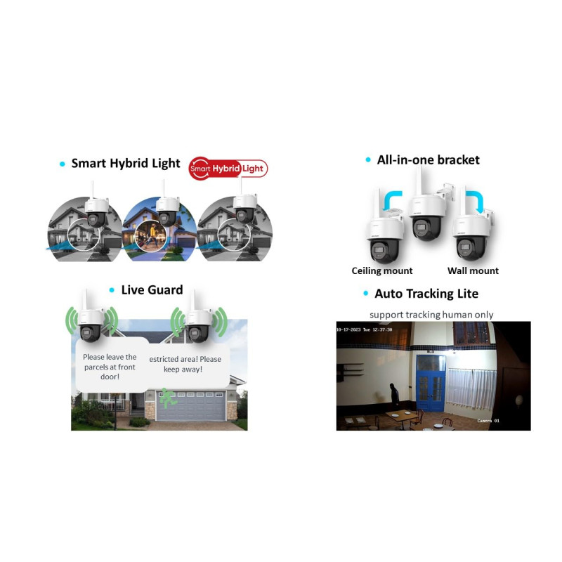 HIKVISION 4MP 4G Hybrid CCTV Camera | Smart Pan/Tilt | 2 Way Audio